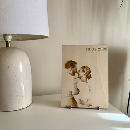 Laser Engraved Wooden Photo