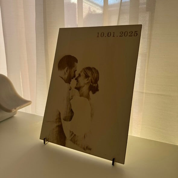 Laser Engraved Wooden Photo