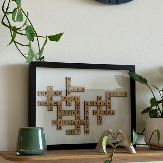 Family Scrabble Display