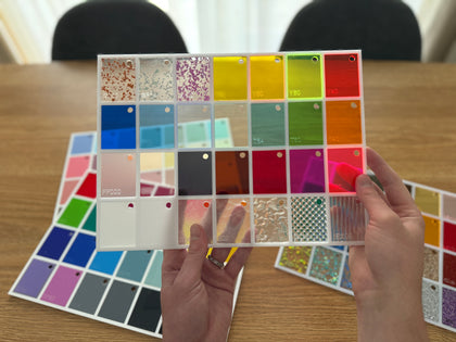 choosing materials and colour from colour pallet