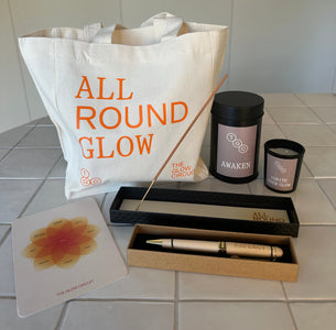 All around Glow brand package elements