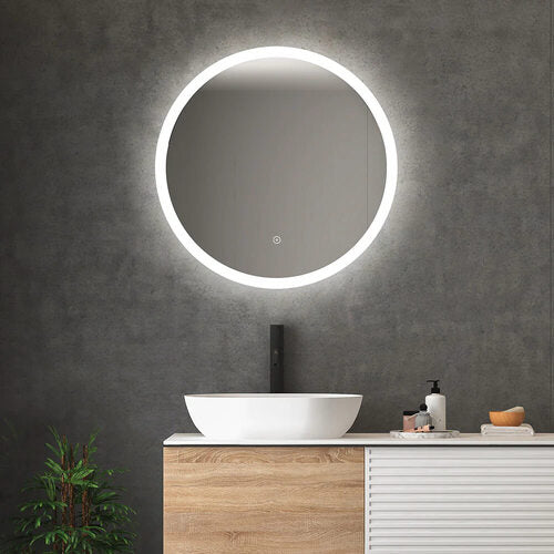 Round LED Mirror + Custom Decal