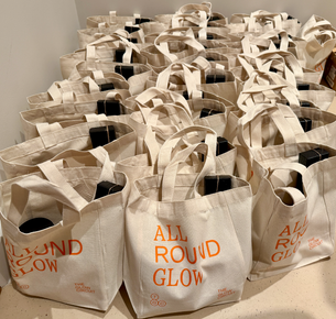 all round glow custom bags